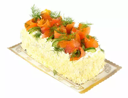 10 h GLUT. VOILEIPÄKAKKU KYLMÄSAVULOHI (G,L) - Voileipäkakut - 5151 - 1