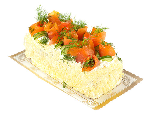 10 h GLUT. VOILEIPÄKAKKU KYLMÄSAVULOHI (G,L) - Voileipäkakut - 5151 - 1