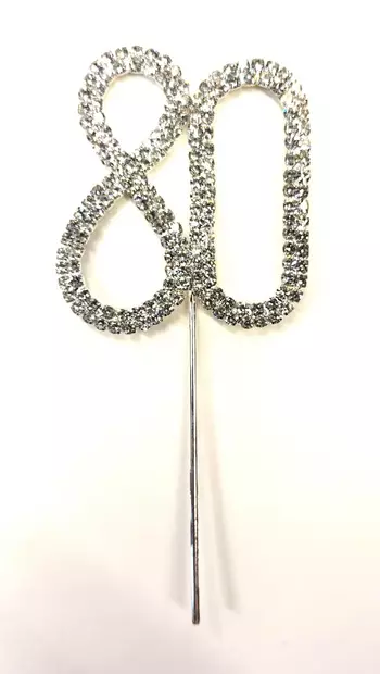 VUOSIMERKKI TIMANTTI 80 - Kakkukoristeet - 9334 - 2