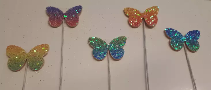 Perhonen koristetikku - Kakkukoristeet - 9344 - 1