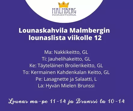 KEITTOLOUNAS - Kahvila Malmberg Lounas - 7005 - 61